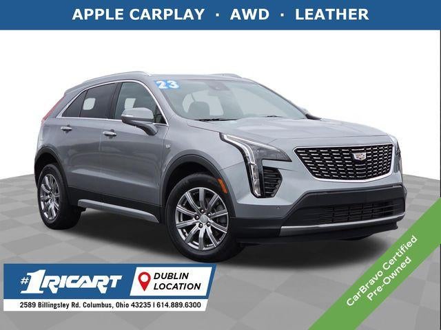 2023 Cadillac XT4 Premium Luxury in Argent Silver Metallic — front three-quarter view