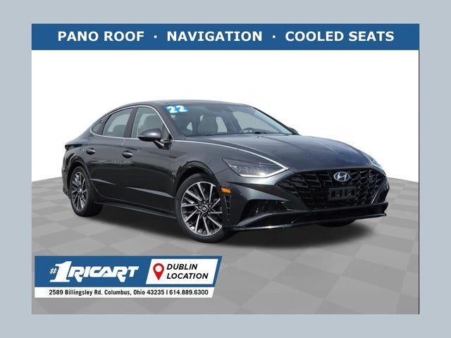 2022 Hyundai Sonata Limited in Gray — front three-quarter view