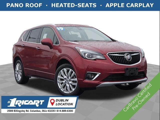 2019 Buick Envision Premium I in Chili Red Metallic — front three-quarter view