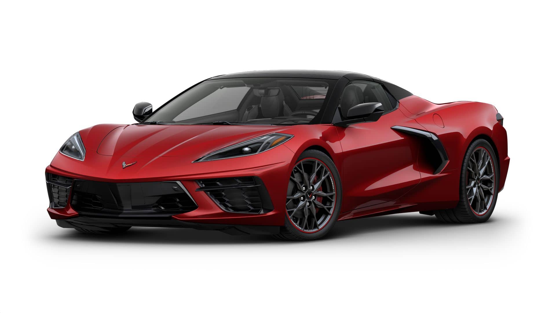 2026 Chevrolet Corvette Stingray Stingray in Red Mist Metallic Tintcoat — front three-quarter view