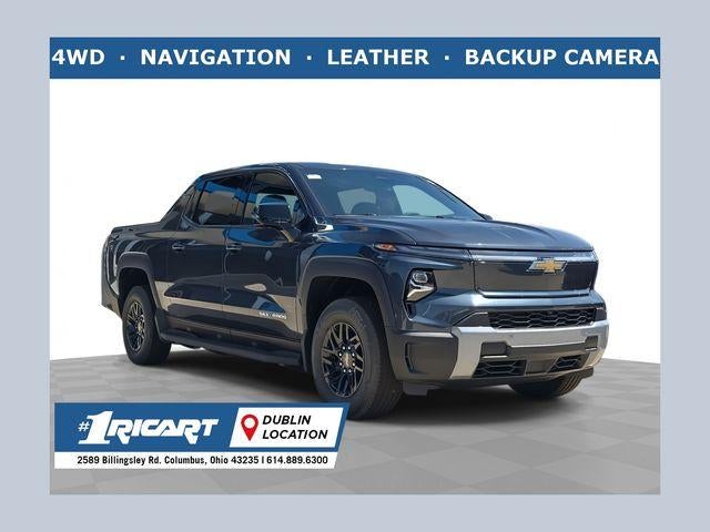 2026 Chevrolet Silverado EV LT in Blue Smoke Metallic — front three-quarter view