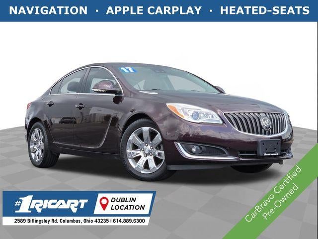 2017 Buick Regal Premium II in Black Cherry Metallic — front three-quarter view