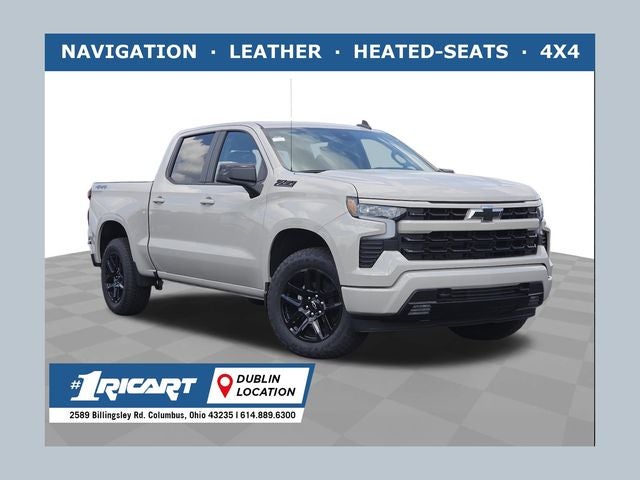 2026 Chevrolet Silverado 1500 RST in White Sands — front three-quarter view