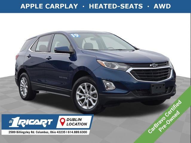 2019 Chevrolet Equinox LT in Pacific Blue Metallic — front three-quarter view