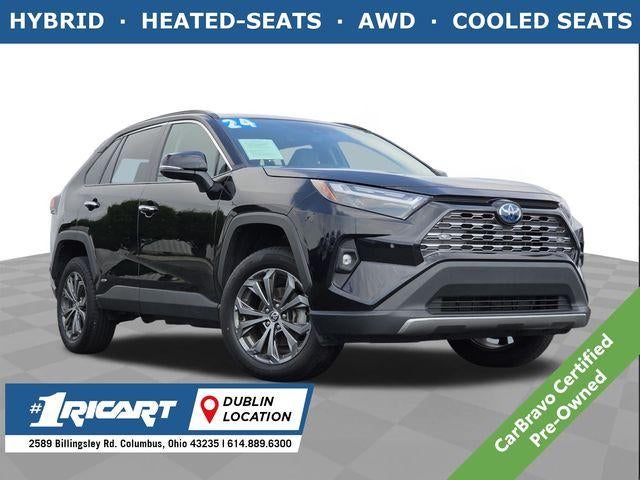 2024 Toyota RAV4 Hybrid Limited in Black — front three-quarter view