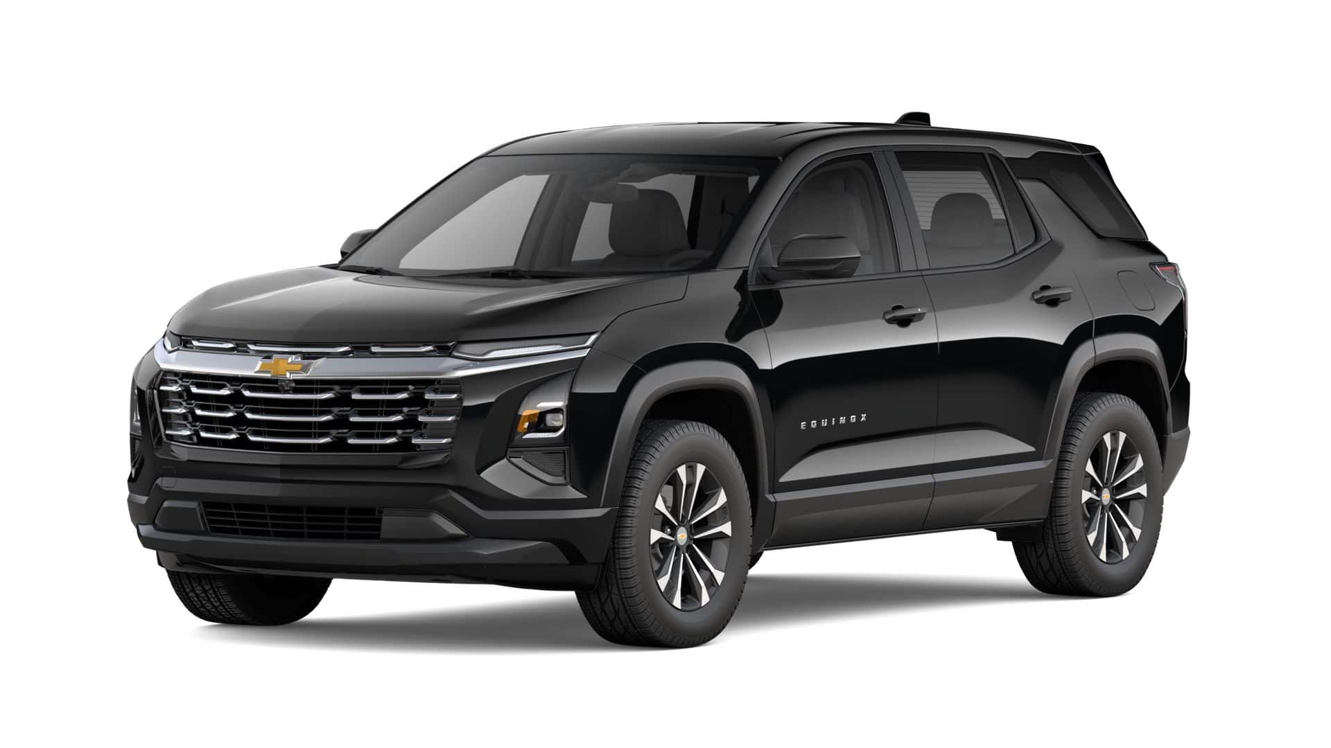 2027 Chevrolet Equinox LT in Mosaic Black Metallic — front three-quarter view