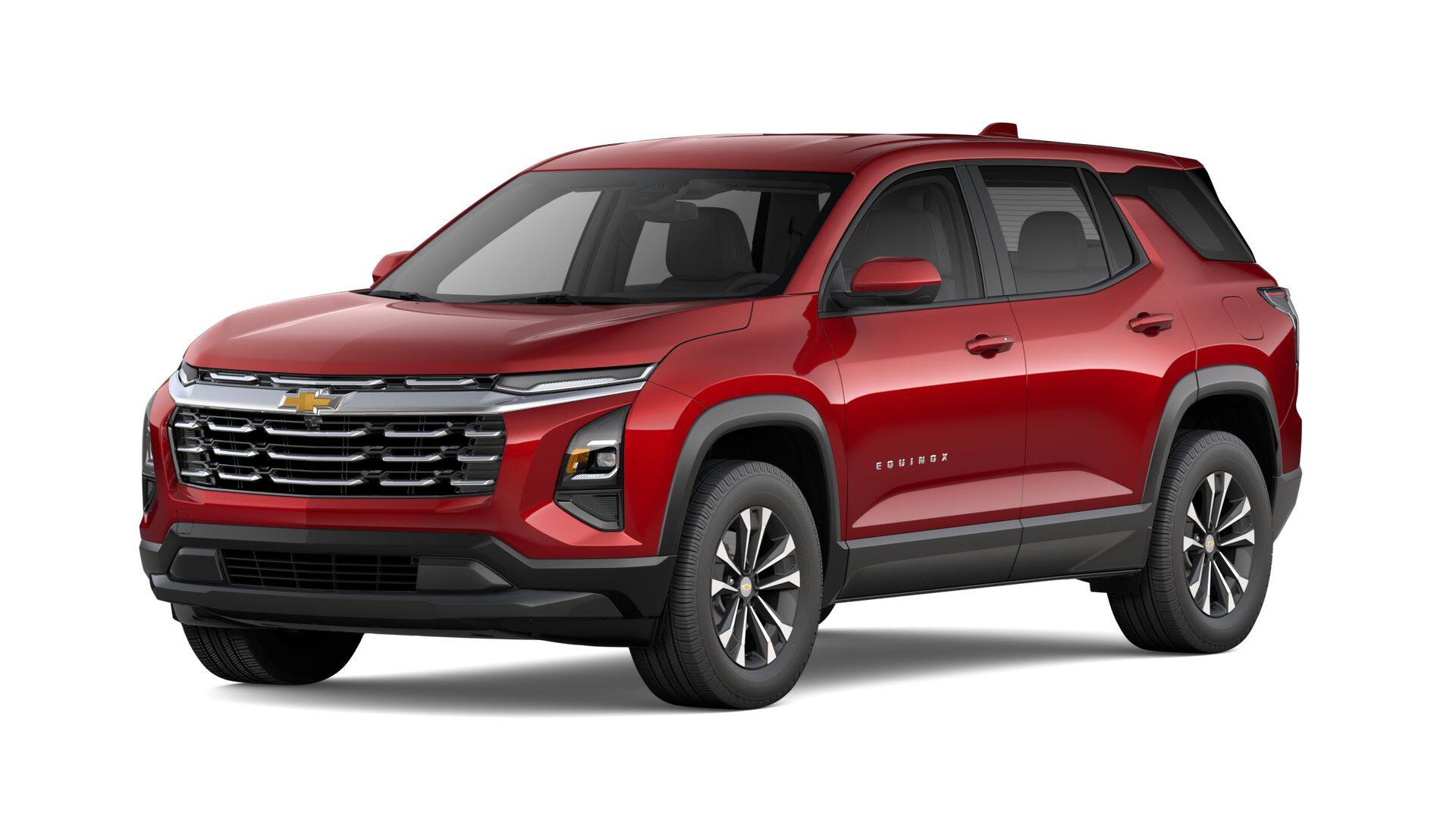 2027 Chevrolet Equinox LT in Radiant Red Tintcoat — front three-quarter view