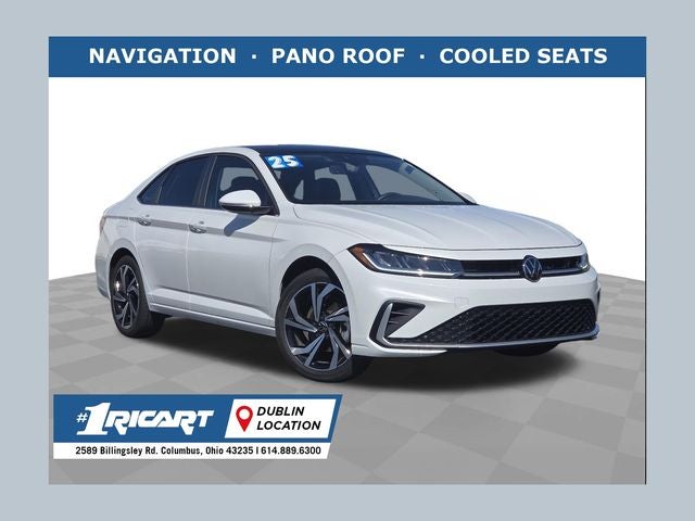 2025 Volkswagen Jetta 1.5T SEL in White — front three-quarter view