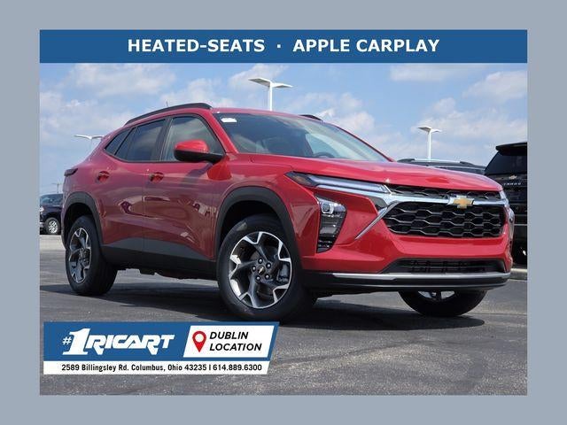 2026 Chevrolet Trax LT in Apex Red — front three-quarter view