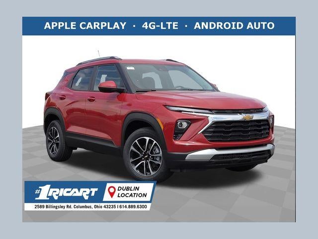 2026 Chevrolet Trailblazer LT in Apex Red — front three-quarter view